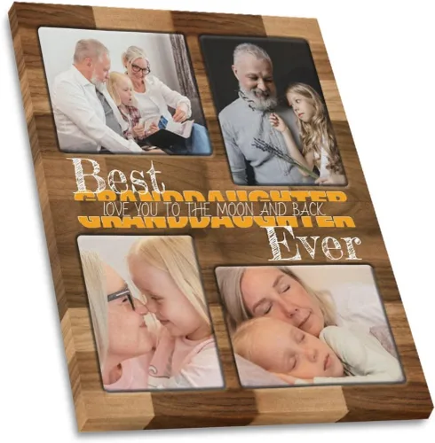 Miniatura 32 de SHIYEL - Impresiones personalizadas en lienzo con foto, regalos de cumpleaños personalizables para tía de sobrina o sobrino, crea un lienzo de pared