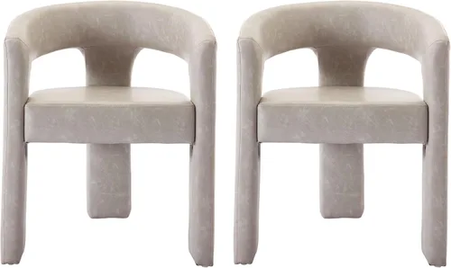 Miniatura 13 de VESCASA Silla de Comedor de Barril de Terciopelo con Respaldo Abierto, Sillón Lateral de Acento Moderno Tapizado con 3 Patas para Caqui-terciopelo
