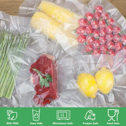 Miniatura 3 de Rollos de bolsas selladoras al vacío compatibles con FoodSaver, paquete de 2 rollos de 11 pulgadas x 25 pies y 2 unidades de 8 x 25 pies