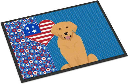 Miniatura 43 de Caroline's Treasures WDK5119JMAT Airedale Terrier USA - Tapete para interiores o exteriores, 24 x 36 pulgadas, tapete para puerta delantera