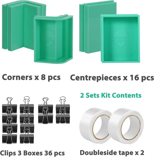 Miniatura 7 de BBDINO Kit de carcasa de molde ajustable para fabricación de moldes de silicona - 2 juegos Caja de desmoldeo fácil - Combinación libre y escalable