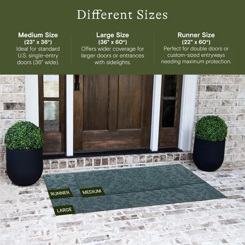Miniatura 2 de WaterHog - Tapete de bienvenida para interiores/exteriores, 2' x 5', fabricado en Estados Unidos, duradero y resistente al agua, tapete atrapa