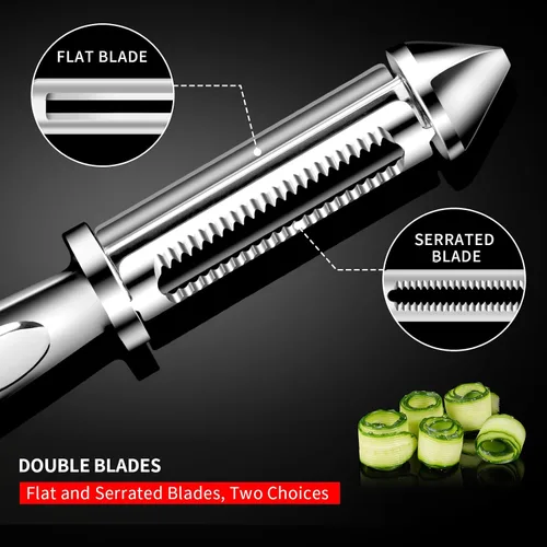 Miniatura 5 de MAD SHARK Peladores de verduras ultra afilados para cocina, frutas, manzanas, patatas, diseño con mango ergonómico antideslizante, acero inoxidable