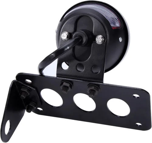Miniatura 4 de Rich Choices - Luces traseras de motocicleta con soporte lateral para matrícula, luces de freno integradas, luz de stop, impermeables, de aluminio