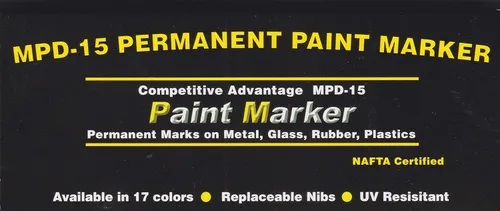 Miniatura 5 de Marcador de pintura esmaltada de ventaja competitiva MPD Permanente Impermeable Resistente a los rayos UV Blanco
