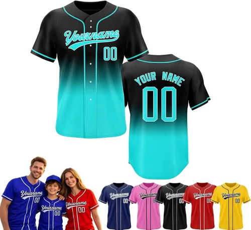 Miniatura 20 de Camiseta de béisbol personalizada, nombre del equipo, número de equipo, logotipo, camisetas impresas cosidas, uniformes deportivos, regalos
