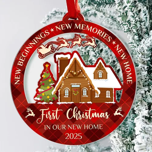 Miniatura 19 de Ornamento de Vidrio para el 50º Aniversario de Bodas – Elegante Decoración de Árbol de Navidad de Vidrio Transparente y Regalo Conmemorativo