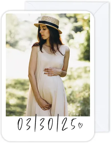 Miniatura 24 de Andaz Press Tarjetas de anuncios de embarazo personalizadas con sobres, Baby Is On The Way Ideas personalizadas para revelar ideas de anuncio de El
