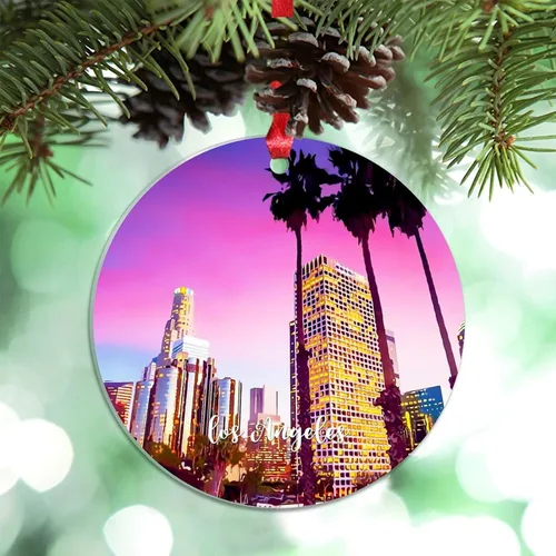Miniatura 33 de Miami Florida, Estados Unidos, decoración de árbol de Navidad, recuerdos de ciudad de campo, recuerdos personalizados de Navidad 2023, decoración