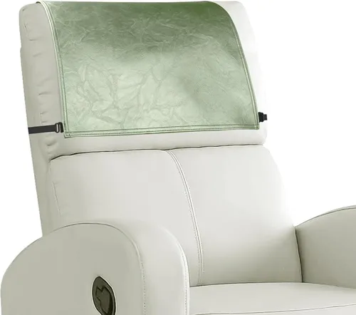 Miniatura 29 de Funda para reposacabezas para silla reclinable, protector para reposacabezas de piel sintética con correas elásticas, fundas para reposacabezas