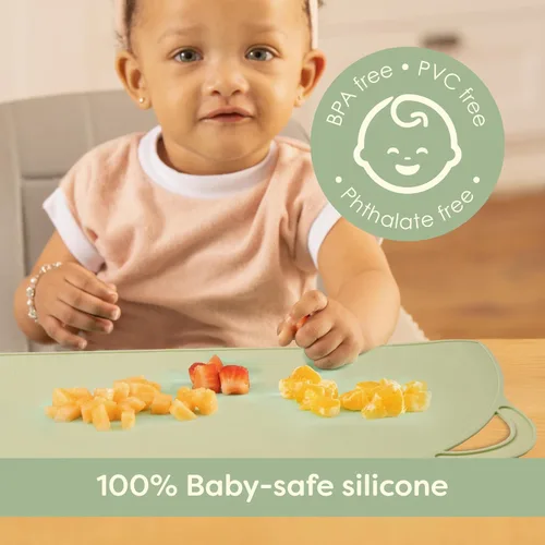 Miniatura 3 de Upward Baby - Juego de 3 alfombrillas de silicona antideslizantes para bebés, mantel individual para mesa de comedor, silla alta, suministros