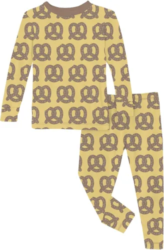 Miniatura 118 de KicKee Pants Conjunto de pijama de manga larga con estampado de piezas