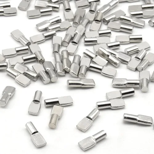 Miniatura 5 de 100 clavijas de estante de 0.197 x 0.709 in, clavijas de soporte de estante de metal, clavijas de estante de gabinete para estantes, muebles