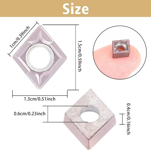 Miniatura 3 de VerRich Kit de herramientas de torneado de torno indexable, 3 barras de taladrado de torno S07K/S10K/S12M-SCLCR06 y 10 piezas de insertos de carburo