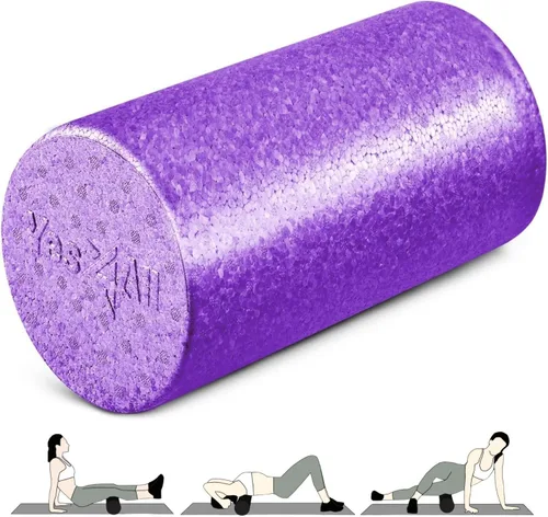 Miniatura 18 de Yes4All Rodillo de espuma EPP de alta densidad con respaldo redondo, rodillo de espuma de ejercicio para yoga, pilates y estiramientos, 12, 18, 24