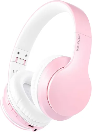 Miniatura 9 de rockpapa E7 Auriculares Inalámbricos Bluetooth Sobre la Oreja con Micrófono, Auriculares Plegables con Cable/Inalámbricos con Micrófono para Niños