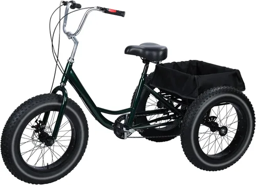 Miniatura 9 de Triciclo para Adultos, Triciclo de Neumáticos Gruesos de 20 Pulgadas para Adultos, Triciclo para Adultos de 7 Velocidades 20x4 Triciclo