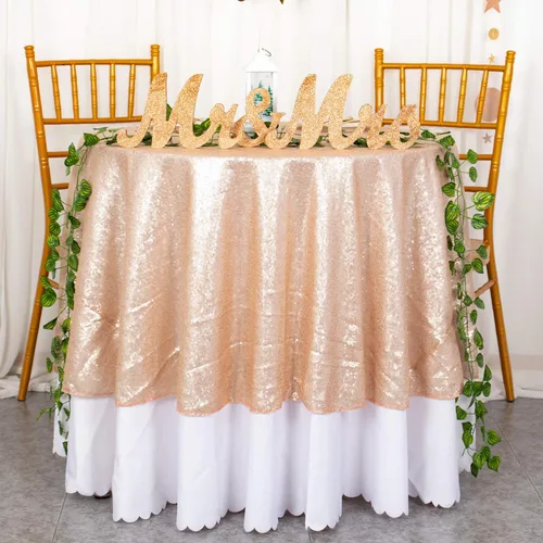 Miniatura 34 de ShiDianYi Mantel de lentejuelas color azul bebé, de 50 x 72 pulgadas, mantel rectangular de lentejuelas para decoración de boda - 200111E