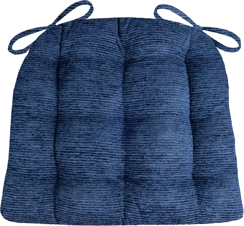 Miniatura 19 de Barnett Home Decor Cojines para silla de comedor Brisbane plateado gris con lazos - Tamaño mediano 16.5 x 18 Almohadilla para silla - Relleno