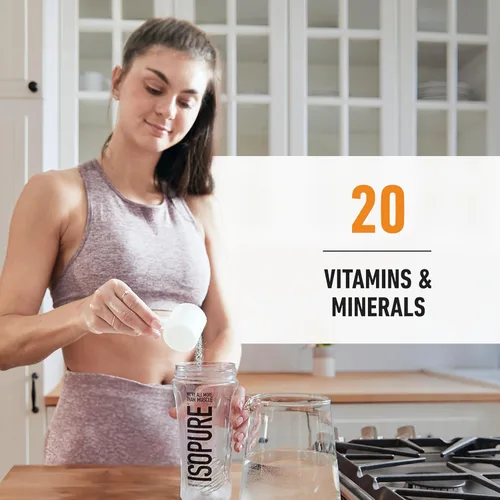 Miniatura 7 de Isopure Zero Carb 100% Proteína Pura de Aislado de Suero, Libre de Lactosa, Libre de Gluten, Con Vitaminas, Vainilla Caramelo Salado, 25g