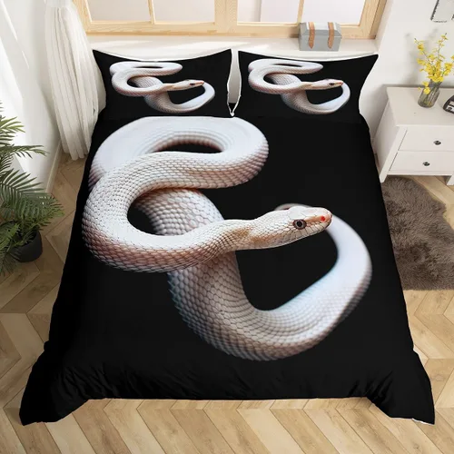 Miniatura 11 de Funda de edredón de caballo blanco y marrón, juego de ropa de cama 3D de animales de granja occidental para niñas y niños, funda de edredón