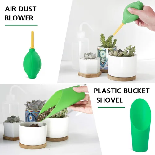Miniatura 6 de G GOOD GAIN Kit de suculentas de jardín con bolsa organizadora, 15 herramientas para suculentas, juego de mini herramientas de jardinería de mano