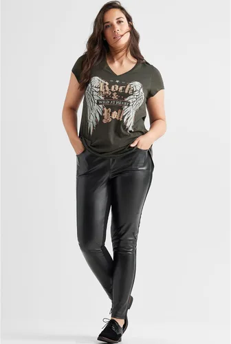 Miniatura 4 de Ellos Camiseta estampada Rock & Roll de talla grande para mujer