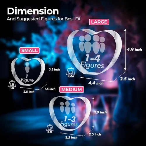 Miniatura 3 de Cristal de corazón 3D