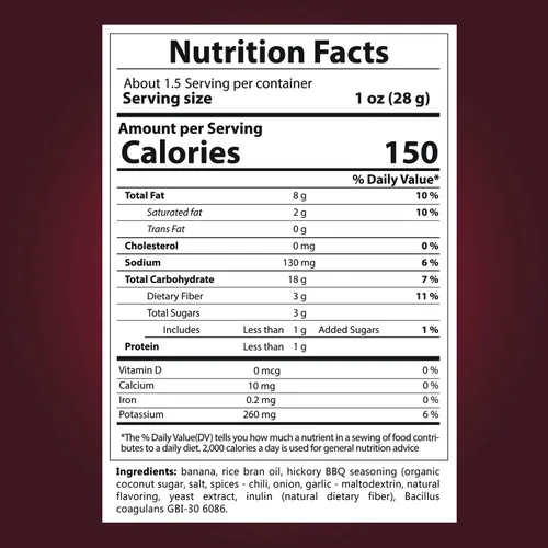 Miniatura 2 de Banana Joe Chips Prebiótico + Probiótico Sin Gluten + No ingredientes modificados genéticamente Aumenta la absorción de proteínas
