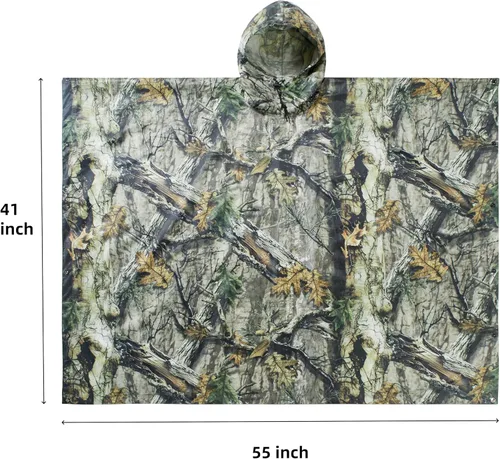 Miniatura 3 de Poncho de lluvia de camuflaje, abrigo impermeable multiusos