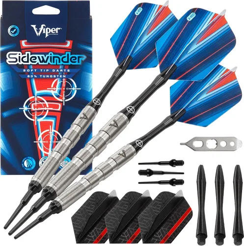 Viper Sidewinder 80% tungsteno Dardos de punta suave, 18 gramos
