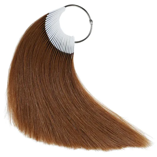 Miniatura 7 de Muestras de cabello para probar color, gris natural, cabello humano natural real, 30 hebras por paquete, 8 pulgadas