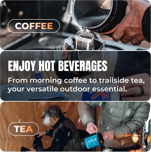 Miniatura 4 de Hervidor Eléctrico Stoke Voltaics, Hervidor de Agua Portátil de 120V para Café y Té, Hervidor de Té Mini de Acero Inoxidable 304, Hervidor de Agua