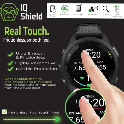 Miniatura 6 de IQShield Paquete de 6 protectores de pantalla para Garmin Forerunner 265s (1.654 in): fácil instalación, ultra fino, antiarañazos, película de TPU
