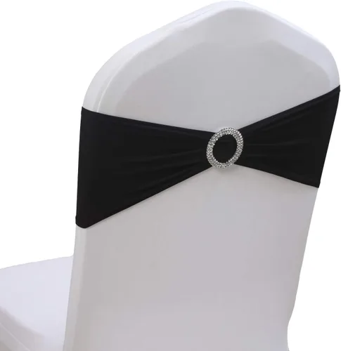 50 lazos elásticos para silla, bandas elásticas para silla con hebilla deslizante, lazos para bodas, hoteles, banquetes, fiestas de cumpleaños (50