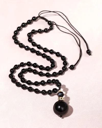 Miniatura 4 de Jewever Cristales y piedras curativas, collares largos para mujeres y hombres, collar de cuentas de cristal con cuentas de piedra natal, collar