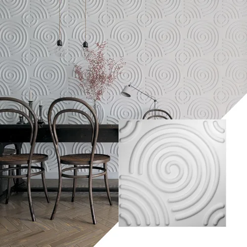 Ekena Millwork WP20X20SPWH 19 5/8 pulgadas de ancho x 19 5/8 pulgadas de alto en espiral EnduraWall decorativo 3D Panel de pared cubre 2.67 pies