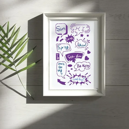 Miniatura 5 de BENECREAT Plantilla de plantilla de cómic – Cuadro de diálogo 4 x 7 Plantillas de patrón para álbumes de recortes, diario, arte, proyectos