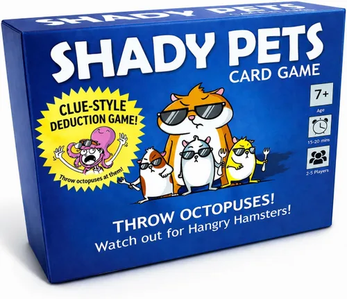 Shady Pets Juego de cartas: divertido juego familiar para niños, adolescentes y adultos, de 2 a 6 jugadores, ideal para noches de juegos, fiestas y