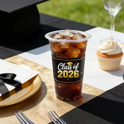 Miniatura 4 de HongyiTime Paquete de 50 vasos de graduación de 16 onzas, juego de vajilla desechable para graduados de clase 2026, suministros y recuerdos