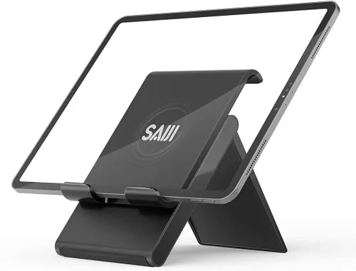 Miniatura 2 de SAIJI Soporte ajustable para tableta, portátil, plegable, para escritorio, compatible con iPad, iPhone, Nintendo Switch, Samsung Galaxy y Kindle