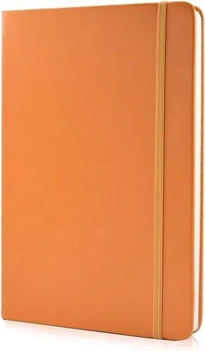 Miniatura 6 de Guissi Cuaderno clásico de cuadrícula de puntos, tapa dura A5, papel grueso sin ácidos de 3.53 oz/m², con bolsillo interior fino, piel sintética