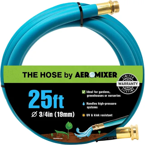 Miniatura 17 de Aeromixer THE HOSE - Manguera de jardín de 1 pulgada de 15 pies con juego de adaptadores para espitas de 3/4, mangueras de jardín comerciales sin