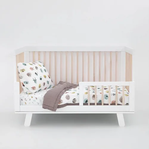 Miniatura 14 de Little Unicorn Juego de ropa de cama de 3 piezas para niños pequeños, incluye edredón, sábana para cuna y funda de almohada, tela de muselina suave