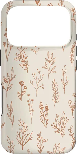 Miniatura 30 de Cute Beige Brown Wildflower Aesthetic Flower Pattern Case for iPhone 17