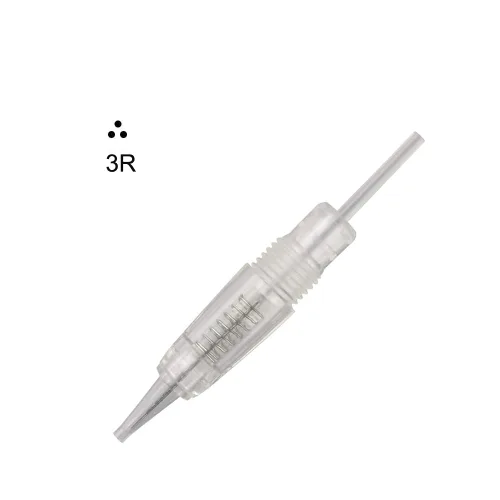 Miniatura 3 de Agujas de tatuaje tapas redondas para máquina de maquillaje permanente, juego de bolígrafos D1R/1R/3R/5R/5F/7F (tamaños mixtos, 50 piezas)