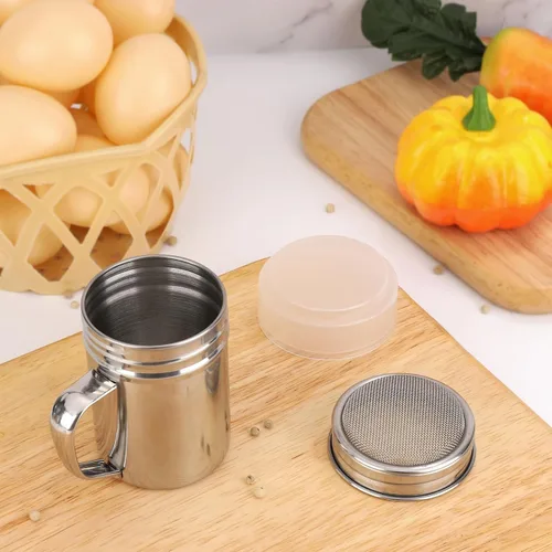 Miniatura 5 de Accmor 1 paquete espolvoreador de azúcar en polvo con mango, espolvoreador de canela tamizador de harina, colador de malla fina de acero inoxidable