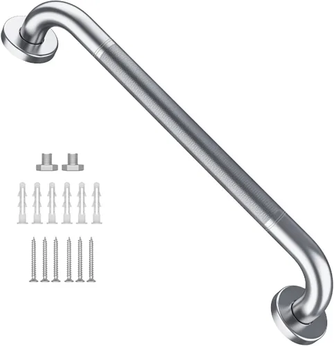 Miniatura 21 de Barra de agarre antideslizante de 12 pulgadas para ducha, Munzong, barra de baño de acero inoxidable, barra de equilibrio de baño satinada