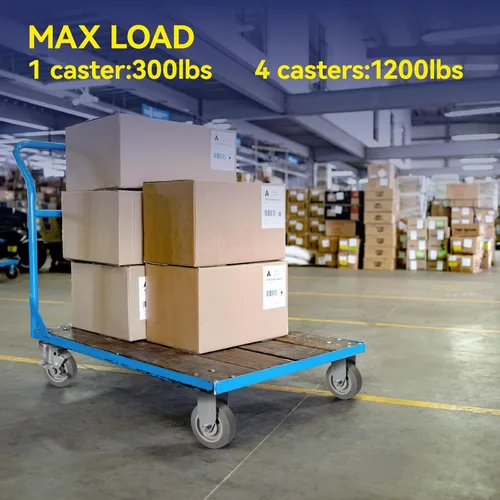 Miniatura 4 de Ruedas de Carretilla Ninoso, Juego de 4 Ruedas Industriales de Alta Resistencia de 4" con Capacidad de Carga de 1200 Libras, Ruedas para Carro