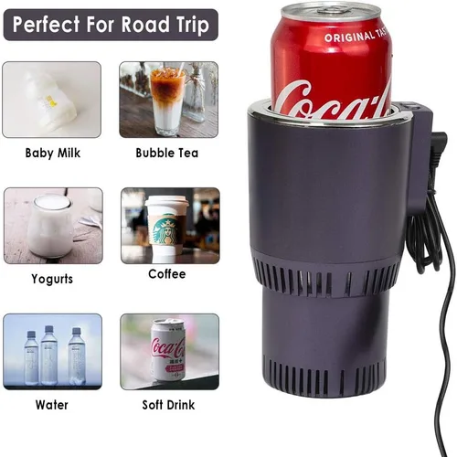 Miniatura 4 de Calentador inteligente de tazas 2 en 1 para auto, soporte para taza de refrigeración y calefacción de automóvil con pantalla LED de temperatura